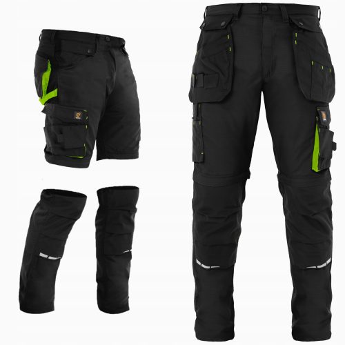 MUNKANADRÁG 2 AZ 1-BEN ZEUS BLACK RIP STOP CARGO PANTS 52