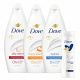  DOVE MIX illatos tusfürdő 3x 250 ml + INGYENES LOTION