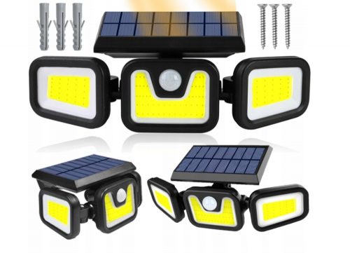  Utcai lámpa ERŐS SOLAR LED KÜLTÉRI UTCA LÁMPA 3 az 1-ben 148 W 6000 lm napelemes