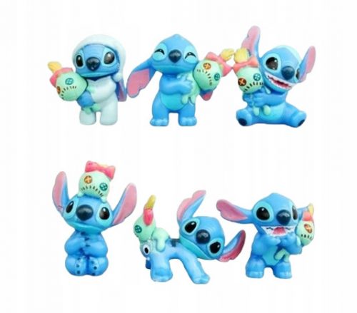  6 db-os Lilo & Stitch minifigura készlet ÖLTÖZÉS FIGURE