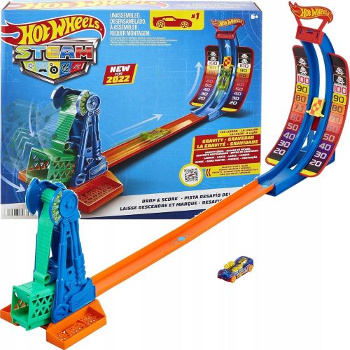  HOT WHEELS PÁLYA KÉSZLET KIINDÍTÓ PONTOZÁSSAL + autó