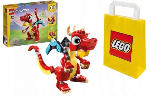  LEGO Creator 3 az 1-ben 31145 Red Dragon + Papírtáska LEGO 6315786 sárga 24x8x18 cm