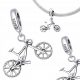  CHARMS Silver BIKE medál karkötőhöz Kiváló minőségű S925 SILVER