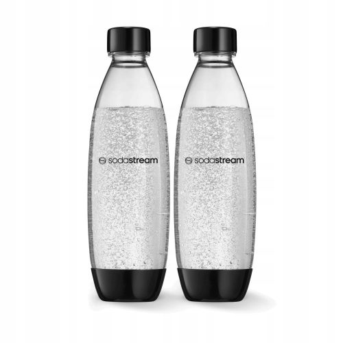  X2 SODASTREAM BIZTOSÍTÉK 1L-ES VIZES PALACKOK - FEKETE 2-CSOMAG