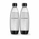  X2 SODASTREAM BIZTOSÍTÉK 1L-ES VIZES PALACKOK - FEKETE 2-CSOMAG