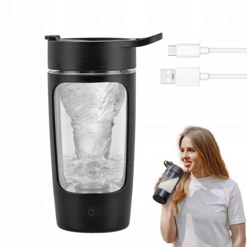  NUTRITION SHAKER HORDOZHATÓ ELEKTROMOS USB FEKETE 650 ML