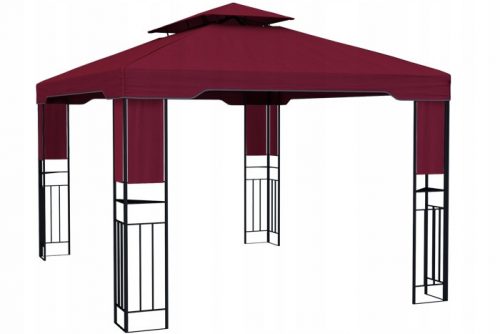  Keret burkolattal a Deluxe kerti pavilonhoz, 3x4 m bordó