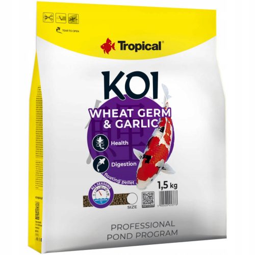  Trópusi haleledel 45387 Koi Búzacsíra & Fokhagyma 1,5 kg