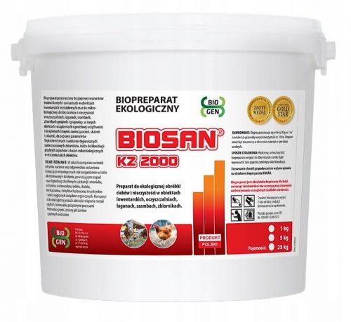  BIOSAN KZ 2000 készítmény szeptikus tartályokhoz, BIO-GEN por, 5 kg