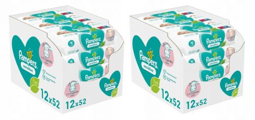  Pampers SENSITIVE nedves törlőkendők 12 - CSOMAG x 52 db.