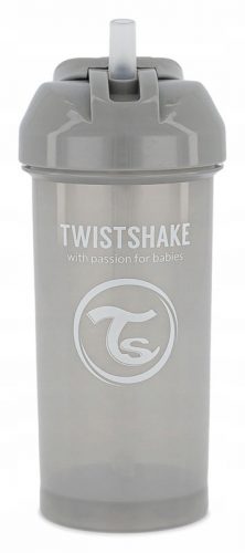  Twistshake bögre szívószállal, 360 ml, szürke