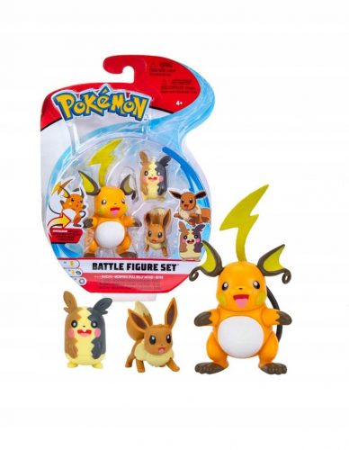  POKEMON 3 PACK RAICHU MORPEKO EEVEE FIGURÁK