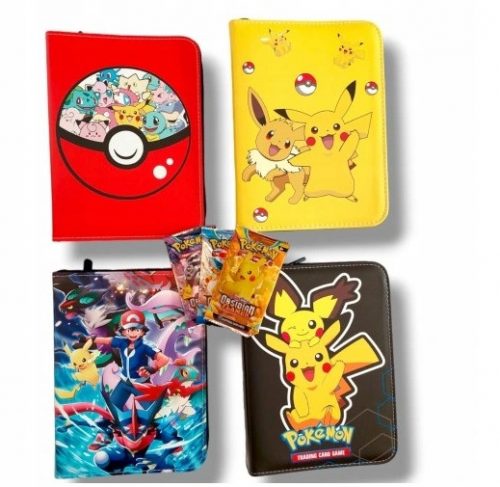  Pokemon kártyatartó album 400 kártyához + 4 eredeti energiakártyához