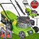  Green Tiger benzines fűnyíró kosárral, 123 cm³ kapacitással. kosár 40 l, vágási szélesség 41 cm + 2× BRIGGS STRATTON 4T SAE30 fűnyíró olaj 0,6 L