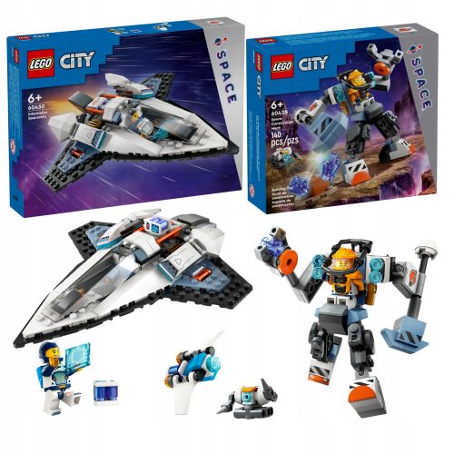  LEGO City 60428 Space Mech + LEGO City 60430 csillagközi űrhajó