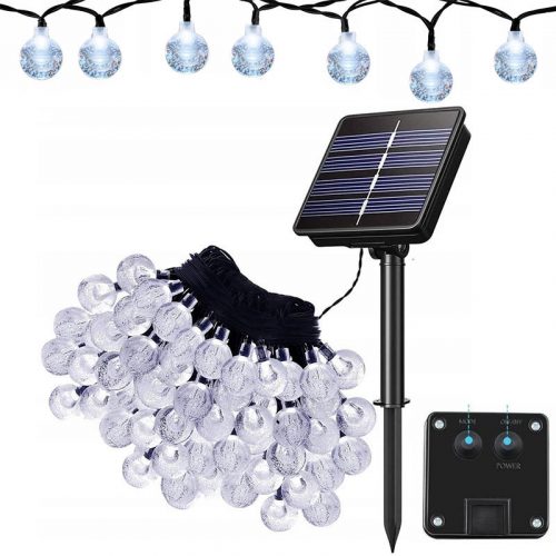  22M SOLAR GARDEN GARLAND 200LED IZZÓS LÁMPÁK HIDEG FEHÉR ERKÉLY TERRASZ