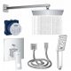  Rejtett szett GROHE EUROCUBE csaptelep + BOX + esőzuhany 30x19