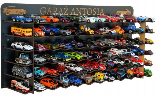  Polc játékautók számára Játékautók rugók Hot Wheels NÉVEL 72 hely