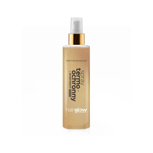  HairGlow hővédő spray arany részecskékkel, ami megkönnyíti a fésülést 200 ml