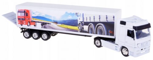  MERCEDES-BENZ ACTROS FÉM KAMUTÓ PÓTfutóval 1:43 FEHÉR