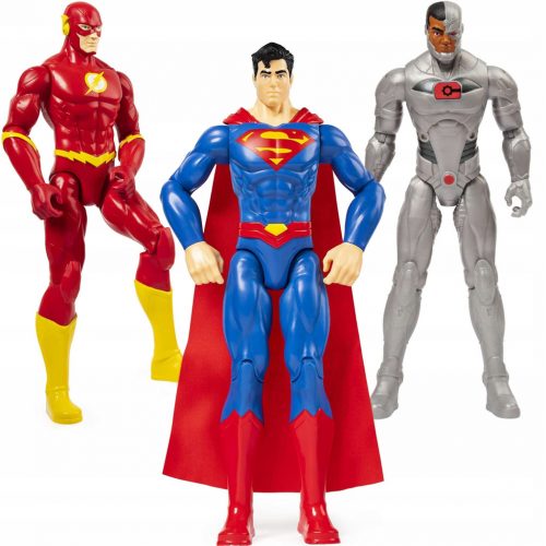  SUPERMAN FLASH CYBORG KÉSZLET 3 DC KÉREGGÉPEK MOZGATÓ SZABÁLYAI NAGY 30 CM