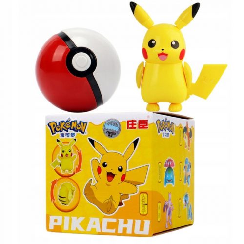  Pokeball klip + Pokemon Pikachu összecsukható figura