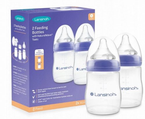  LANSINOH 2 db 160 ml-es flakon + cumi készlet