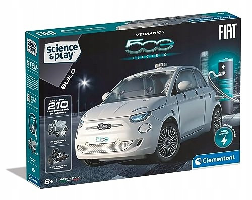  Clementoni 75085 Play Fiat 500, elektromos autóépítő készlet, mechanika, tudomány