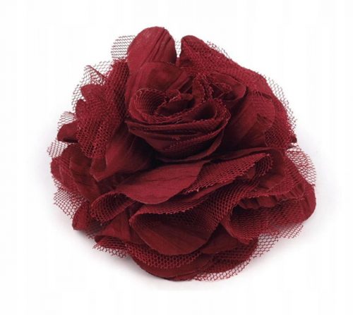  Bross Pin Virág Burgundy Rose 9 cm /2886