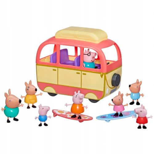  Camper Peppa Pig Trip Ausztráliába F4892 készlet + figurák 8 db