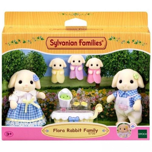  Sylvanian Families Flora családi nyulak hármasikákkal