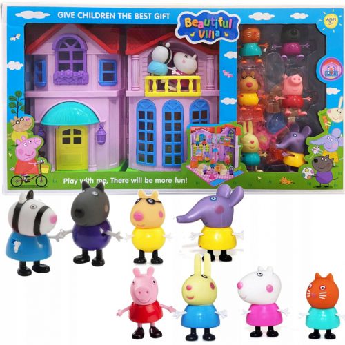  PEPPA PIG CSALÁDI HÁZ SZETT AKC FIGURINES.