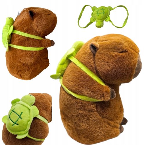  PLÜS CAPYBARA JÁTÉK HÁTIZSÁVAL 23 CM PLÜS TEKNŐSJÁTÉKAL