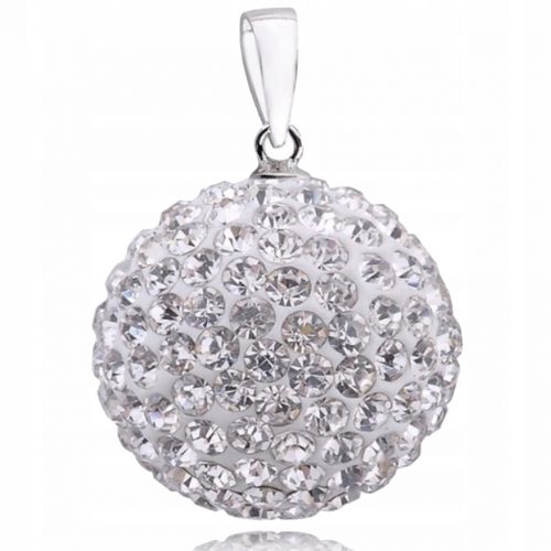  SWAROVSKI BALL EZÜST FÜGGŐ 14 mm