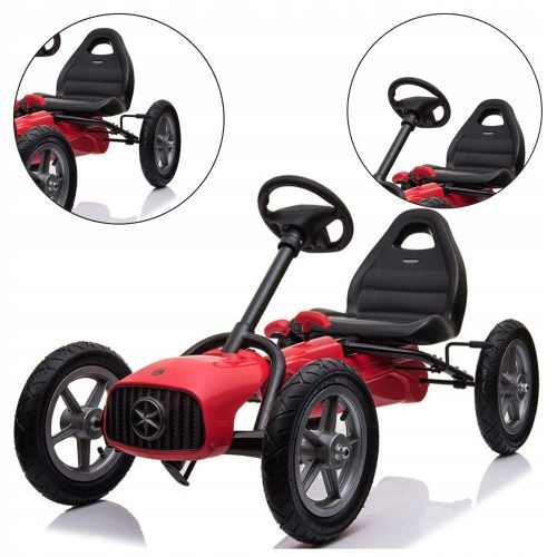  BABY MIX BUGGY GO KART NAGY PEDÁLOKKAL, 50 KG-IG TARTÓS, PIROS