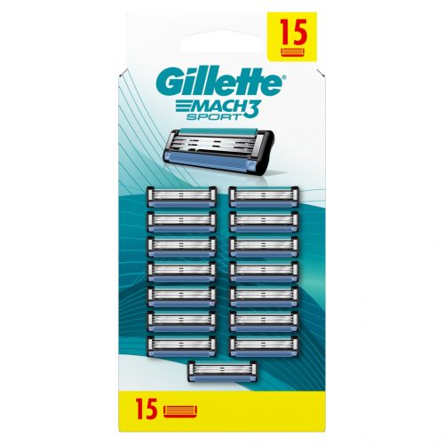  Gillette Mach 3 SPORT borotva borotvapatronokhoz, 15 db.