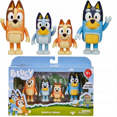  Moose Toys Bluey Bluey & Family figurakészlet 4 db.