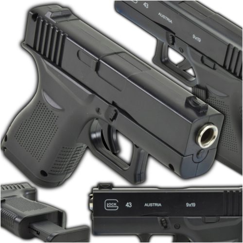  Skleplolki Glock 43 fekete golyós pisztoly + GOLYÓK GRÁNÁD LŐSZERHEZ 800 DB