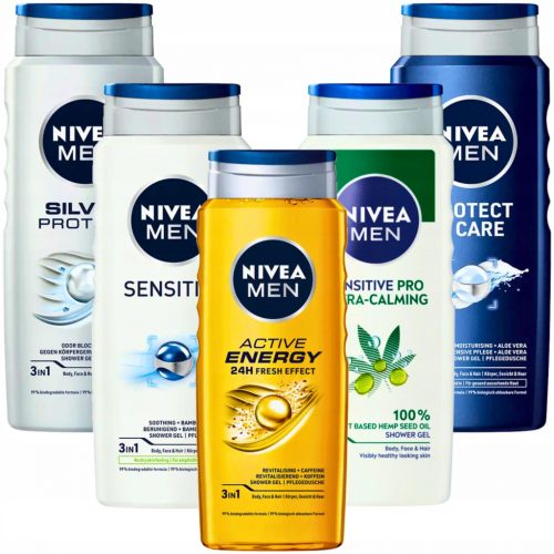  NIVEA Men x5 férfi tusfürdő szett 500 ml