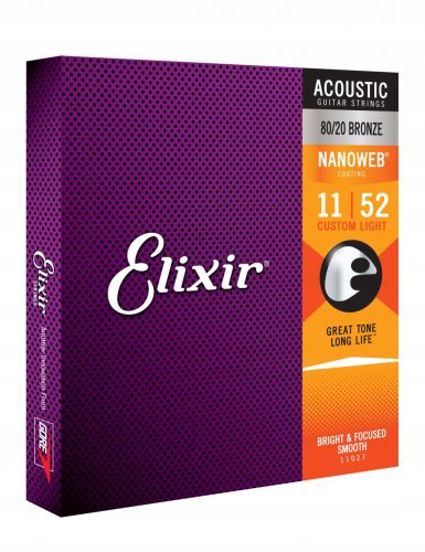  Elixir NanoWeb Phosphor Bronze húrok 11-52 16027