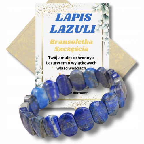  Boldogság karkötő, LAPIS LAZULI - LAZURIT, Csiszolt természetes kő