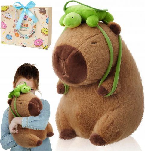  PLÜS CAPYBARA JÁTÉK HÁTIZSÁKKAL 35 cm-es ajándék gyerekeknek