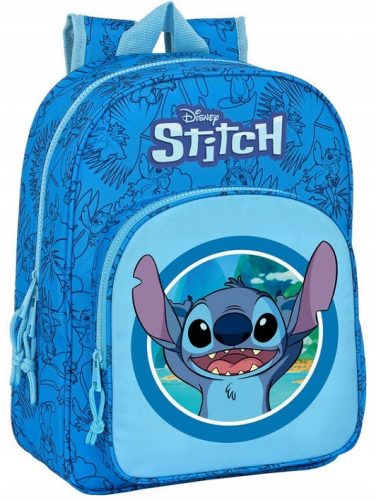  Többrekeszes óvodai hátizsák Lilo and Stitch Safta fiúknak, lányoknak Kék árnyalatai, Többszínű