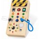  MONTESSORI BUSY BOARD FA ÉRZÉKELŐ JÁTÉK 8 db LED KAPCSOLÓ