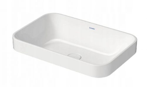  Duravit Happy D.2 Plus - Süllyesztett mosdó 600x400 mm, túlfolyó nélkül, fehér