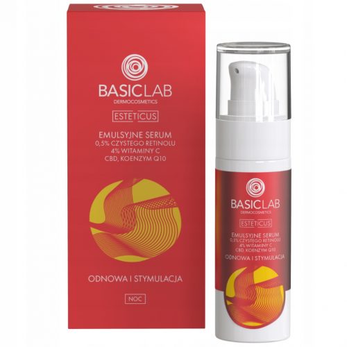  BASICLAB retinol, 4% C-vitamin, CBD, koenzim Q10