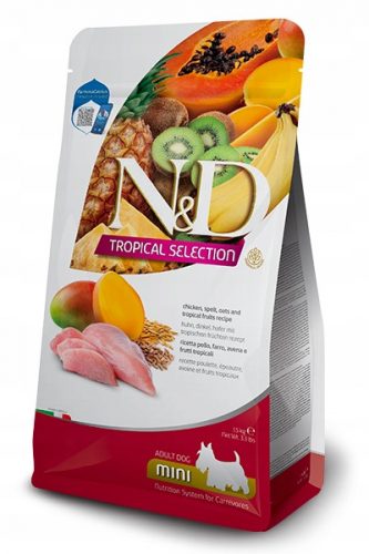  ND TROPICAL KUTYA CSIRKE FELNŐTT MINI 1,5 kg FARMINA