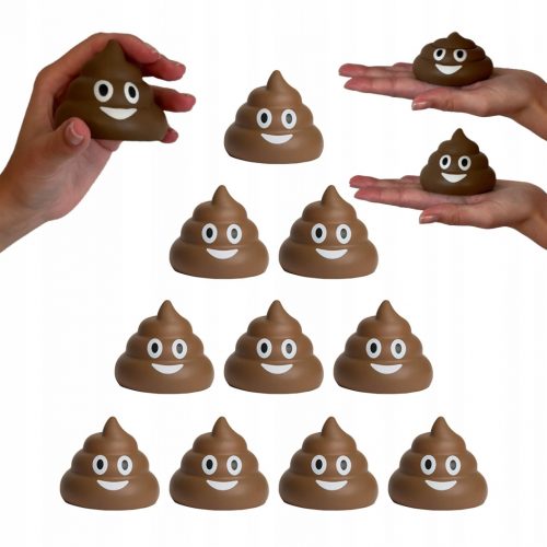  Antistressz Gówienko Poop Emoji Gniotek Squishy Smileyvel 10 db