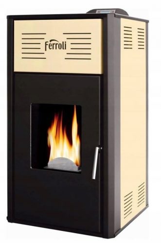  Ferroli kétfunkciós acél pellet kályha, 12 kW