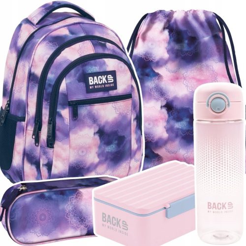  Háti többrekeszes iskolai hátizsák Shades of Purple, Shades of pink 26 l